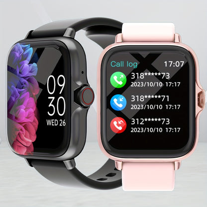 Reloj inteligente resistente al agua, pantalla táctil completa de 1,83 pulgadas con mensaje, respuesta a llamadas, monitoreo del sueño, podómetro deportivo, alertas de información, para teléfonos iPhone/Android, pulseras inteligentes