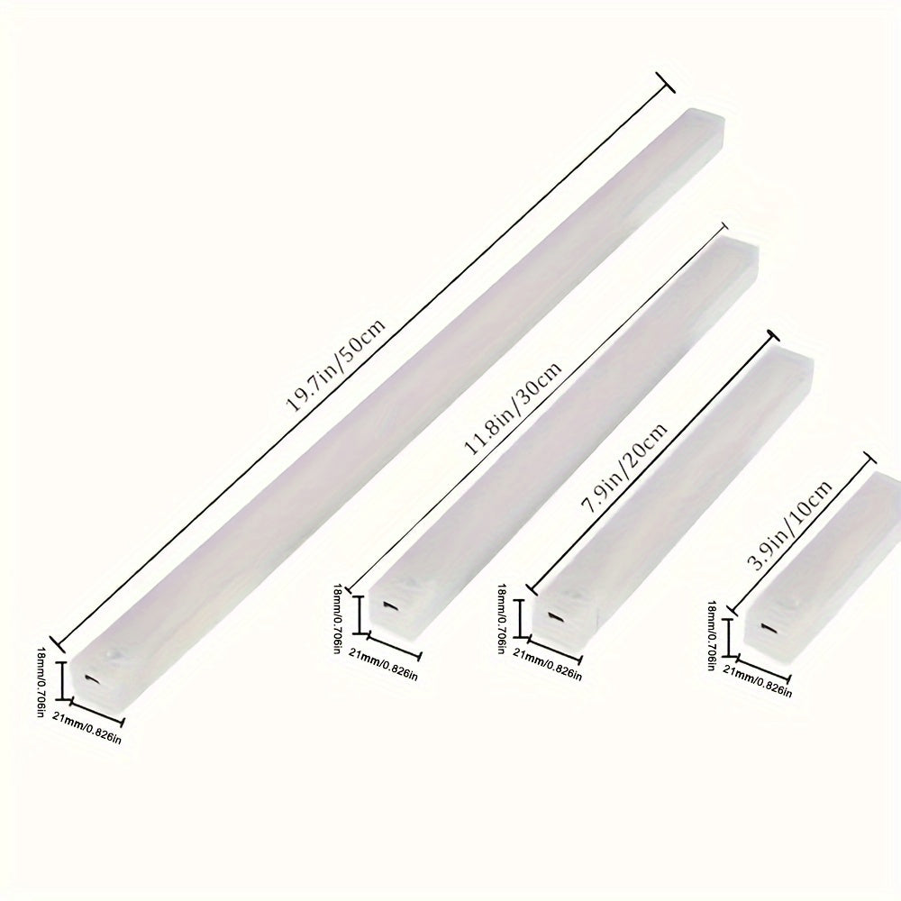 Barra de luz LED con sensor de movimiento: adecuada para armario, alacena, caja fuerte, pasillo, escalera, cocina, despensa - Carga USB, bajo voltaje de 36 V, control de llave, clips extraíbles, batería de polímero de litio de 300 mAh