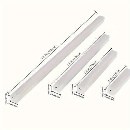 Barra de luz LED con sensor de movimiento: adecuada para armario, alacena, caja fuerte, pasillo, escalera, cocina, despensa - Carga USB, bajo voltaje de 36 V, control de llave, clips extraíbles, batería de polímero de litio de 300 mAh