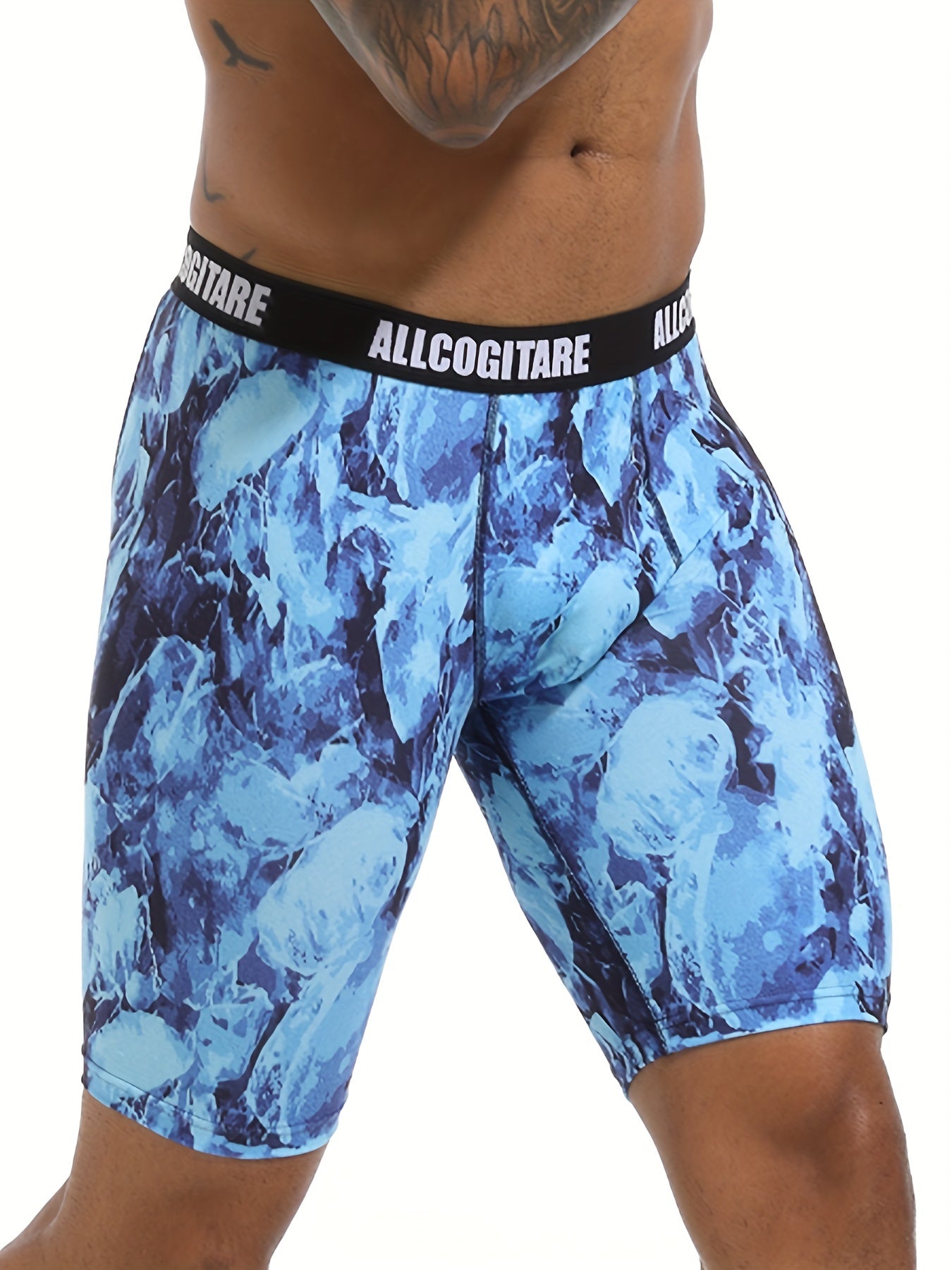 Calzoncillos tipo bóxer para hombre: ropa interior transpirable y de apoyo con tejido que absorbe la humedad, para atletas y creadores de tendencias, para gimnasio, fitness, ropa deportiva, correr, nadar