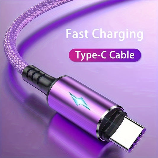 Cable de carga súper rÃ¡pida 5A 66W adecuado para Xiaomi Honor TYPE-C Cable de carga de Flash naranja para teléfono móvil