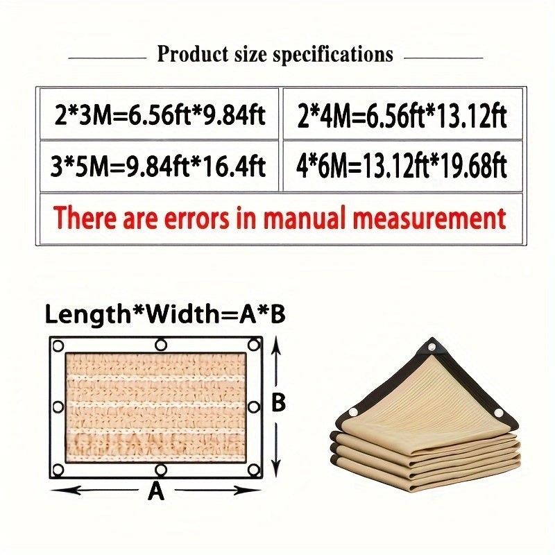 1 Pack, Tela de Sombra para Plantas al Aire Libre 95% Trigo, Tela de Sombra para Patios/Pérgolas/Piscinas, Toldo de Sombra para el Patio/Jardín, Cubierta Solar Resistente al Calor