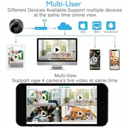 Mini cámara WiFi 1080P HD IP Cámara de seguridad para el hogar Mini videocámara inalámbrica magnética Micro cámara de videovigilancia con visión nocturna por infrarrojos