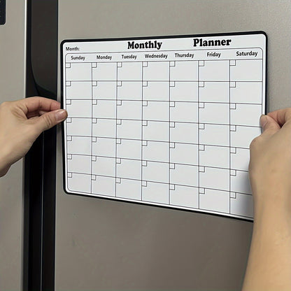 1pc, Calendario magnético del refrigerador del borrado en seco, Calendario magnético de la pizarra blanca para el refrigerador, Calendario magnético, Planificador mensual para los planificadores del refrigerador, Accesorios del refrigerador