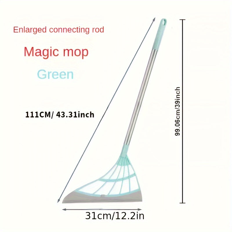1 escoba mágica de silicona con tiras de goma para limpiar el suelo, escoba de silicona para uso doméstico, escoba para restaurantes