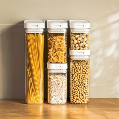 Recipiente con tapas para almacenar alimentos, caja de conservación sellada a prueba de humedad, para cereales, arroz, pasta, nueces y granos de café.