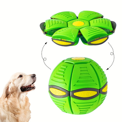 Pelota de rebote con forma de platillo volador, juguete para mascotas, pelota de platillo volador para perros, pelotas que rebotan, duraderas, divertidas para actividades al aire libre y ejercicio en familia, regalo perfecto para perros