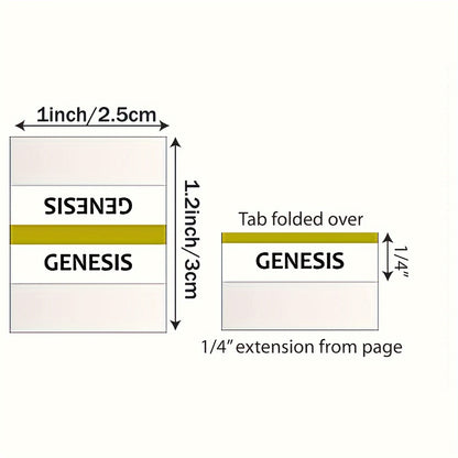 Pestañas de indexación de la Biblia, pestañas de índice de la Biblia, pestañas de índice adhesivas de la Biblia para el Antiguo y Nuevo Testamento, 80 pestañas que incluyen 64 libros y 16 pestañas de referencia, pestañas de libros, pestañas de etique