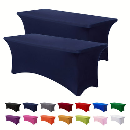 Mantel De Spandex De 1/2 Piezas, Cubierta De Mesa Estirable, Mantel Rectangular Ajustado, Mantel De Patio Estirable Universal para Bodas, Banquetes, Fiestas Y Eventos