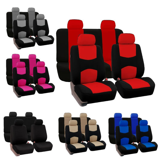 Funda de asiento de coche para 5 asientos, fundas de asiento de ajuste Universal para SUV, accesorios interiores, Protector de asiento de coche para coches, camiones y SUV