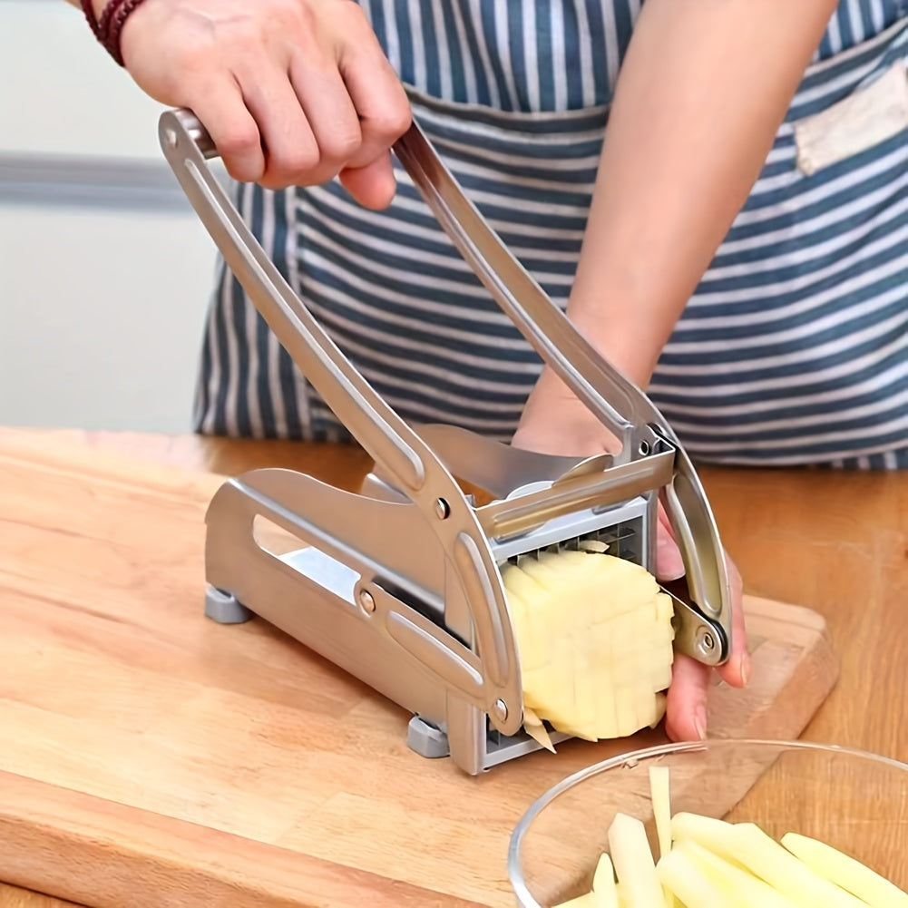 Cortador de patatas fritas, restaurante comercial, cortador de patatas fritas de acero inoxidable, cortador de patatas vegetales con ventosa, cortador de patatas, cortador resistente para patatas, zanahorias, pepinos, picador de verduras