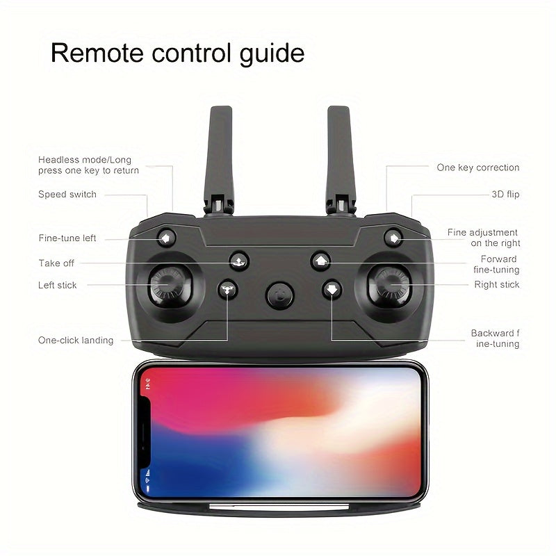 Drone con cámara dual, 2024 Drone plegable más nuevo con control de aplicación, FPV Live Video RC Quadcopter con cámara 4K para adultos principiantes niños +2 baterías