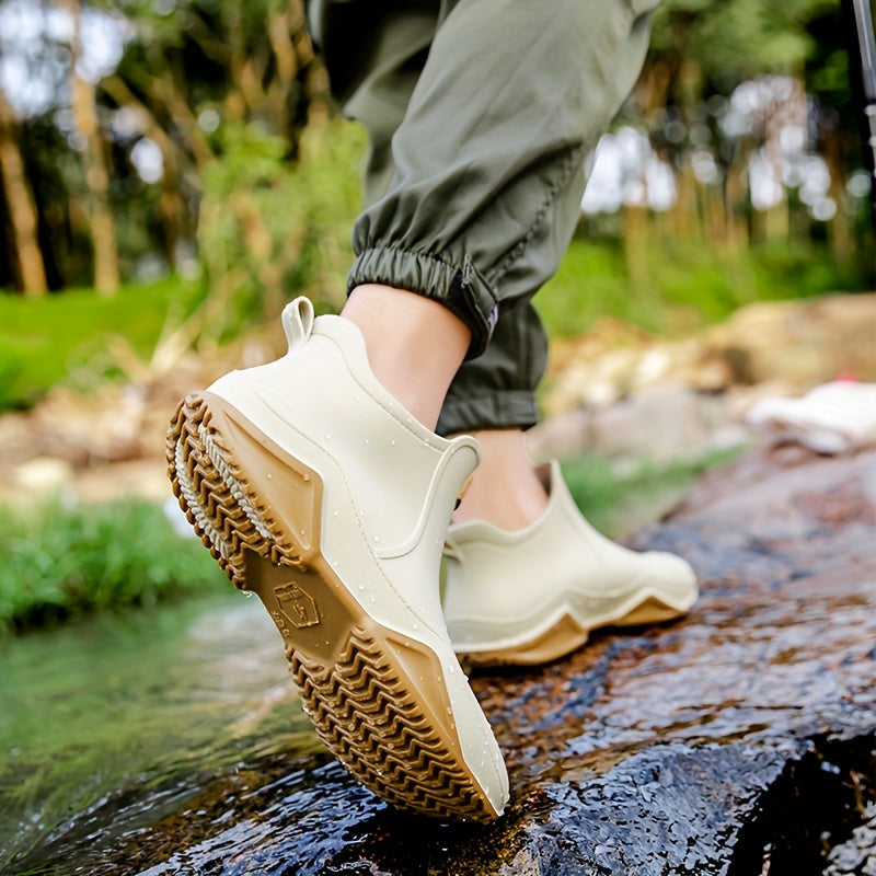 Botas de lluvia antideslizantes de moda para cocina al aire libre, zapatos impermeables para motocicletas, zapatos de lluvia, zapatos de goma, zapatos de agua, zapatos de pesca para mujeres y hombres