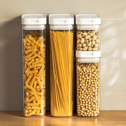 Recipiente con tapas para almacenar alimentos, caja de conservación sellada a prueba de humedad, para cereales, arroz, pasta, nueces y granos de café.