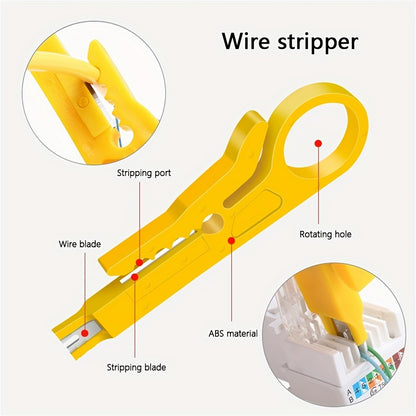 1/3 Uds. Alicates prensadores de cuchillo Pelacables portátiles, herramienta de prensado, cortador de cables pelado de cables, piezas de herramientas Crimpatrice multiherramienta