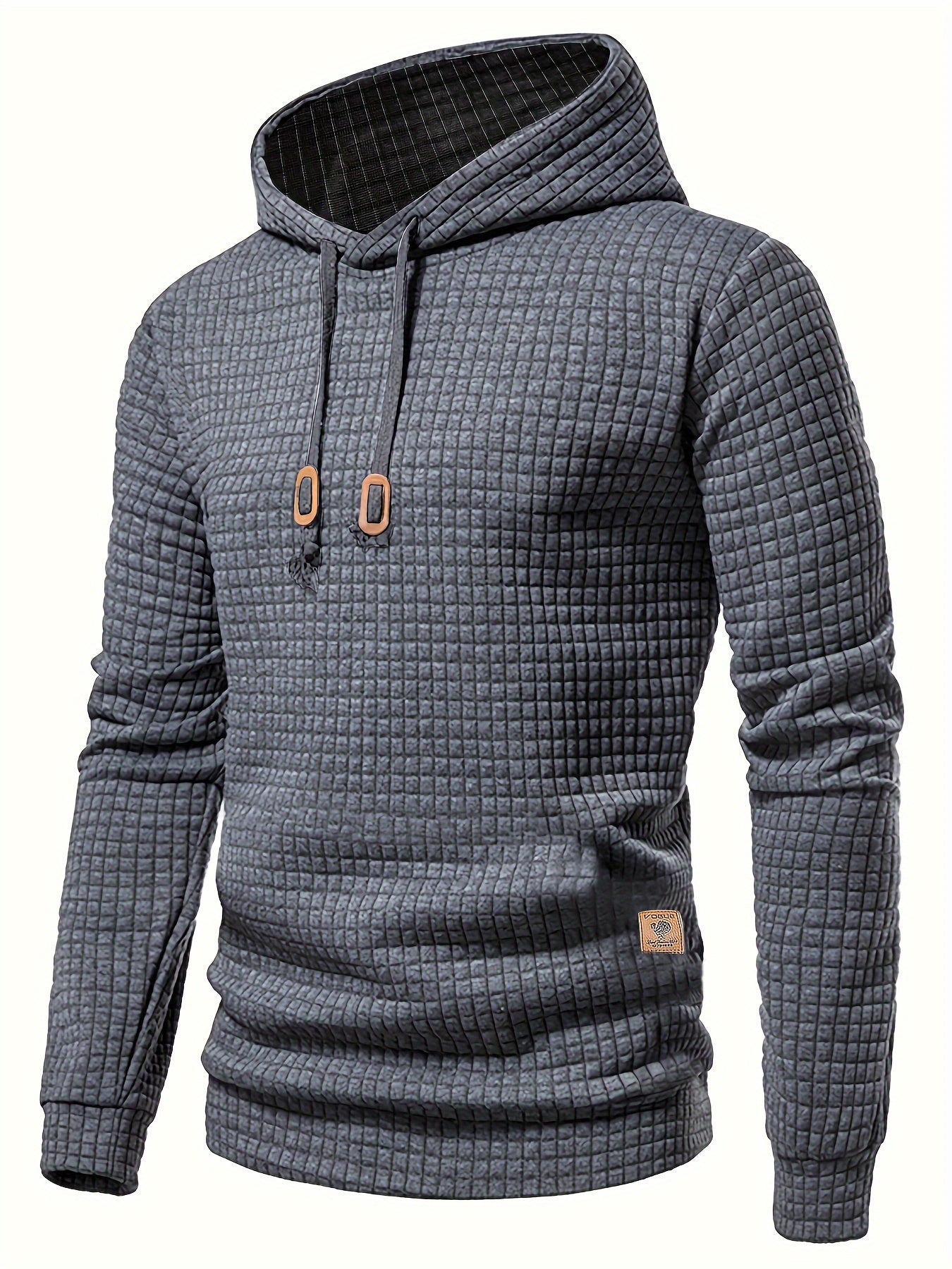 Sudadera con capucha sálida con estampado de gofres, sudaderas con capucha geniales para hombres, sudadera con capucha informal para hombres, ropa de calle para primavera y otoño, como regalos