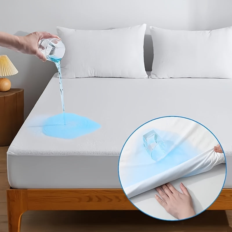 Fundas de cama impermeables, fundas protectoras para colchones, fundas de cama blancas suaves y transpirables, 1 ud.