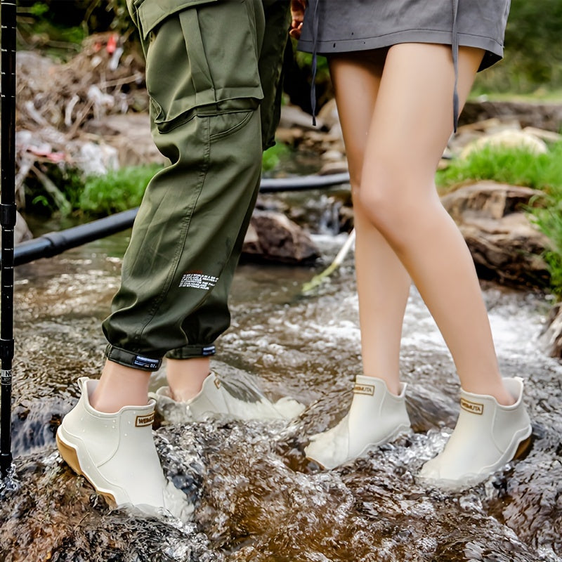 Botas de lluvia antideslizantes para cocina al aire libre, zapatos impermeables para motocicleta, zapatos para la lluvia, zapatos de goma, zapatos de agua, zapatos de pesca para mujeres y hombres