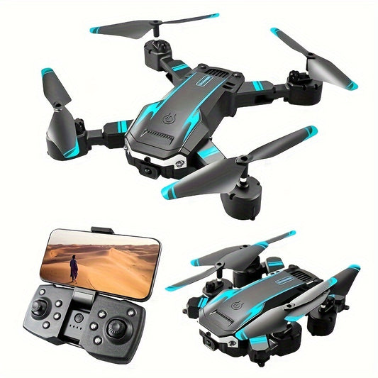 Mini dron cuadricóptero plegable S6 con cámaras duales: juguete de helicóptero de control remoto para adultos y niños sistema de evitación de inteligencia y desplazamiento automático, diseñado para principiantes, niños y niñas como Acción de Gracias