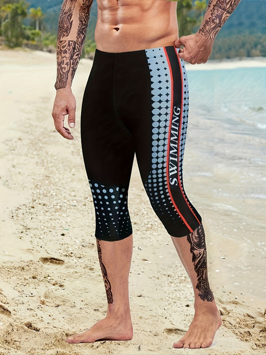 Pantalones Capri de natación para hombre, pantalones de traje de baño, ropa interior para hombre, playa de verano