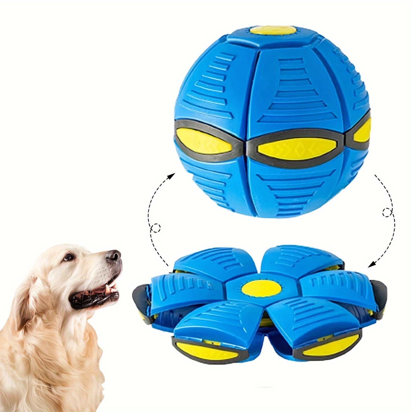 Pelota de rebote con forma de platillo volador, juguete para mascotas, pelota de platillo volador para perros, pelotas que rebotan, duraderas, divertidas para actividades al aire libre y ejercicio en familia, regalo perfecto para perros