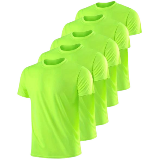 Paquete de 5 camisetas de secado rápido para hombre Xinso Prince: ajuste ultrafino, transpirable y de compresión.