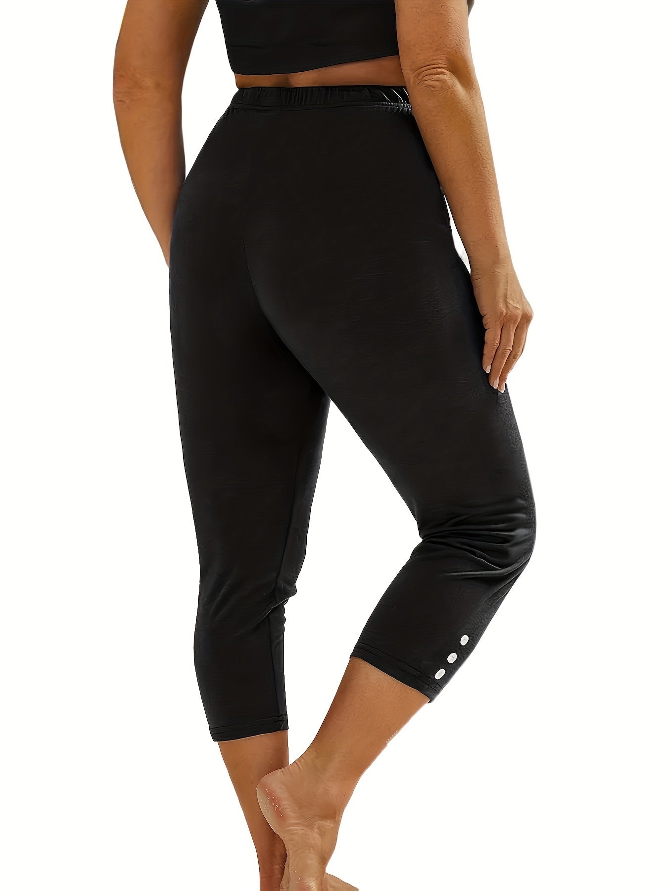 Leggings deportivos de moda para mujer, paquete de 6, pantalones de yoga ajustados e informales con detalles de botones, ropa deportiva elástica, varios colores