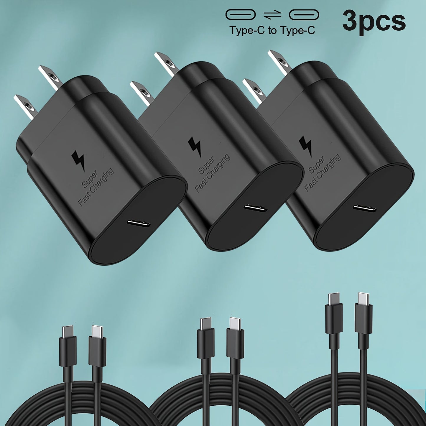 Cargador rápido Samsung tipo C, cargador de pared tipo C, cable de 4 pies, carga rápida Galaxy S23 Ultra/S23/S23+/S22/S22 Ultra/S22+/S21 Ultra/S20 Ultra/Note 20/Note 10/Z Fold 3