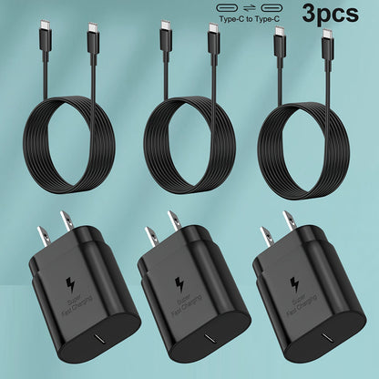 para Samsung Cargador Rápido Tipo C, Cargador de Pared Tipo C Cable de 4 pies Carga Rápida Galaxy S23 Ultra/S23/S23+/S22/S22 Ultra/S22+/S21 Ultra/S20 Ultra/Note 20/Note 10/Z Fold 3