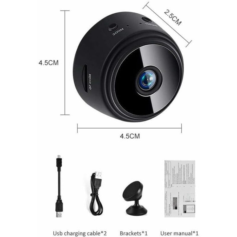 Mini cámara WiFi 1080P HD Cámara IP Seguridad para el hogar Mini videocámara inalámbrica magnética Micro cámara de videovigilancia con visión nocturna por infrarrojos