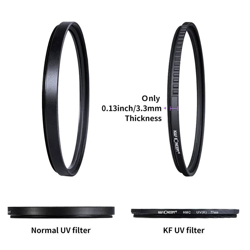 K &amp; F CONCEPT lente de filtro UV MC, óptica ultrafina con protección multicapa, 37mm, 49mm, 52mm, 58mm, 62mm, 67mm, 77mm, 82mm