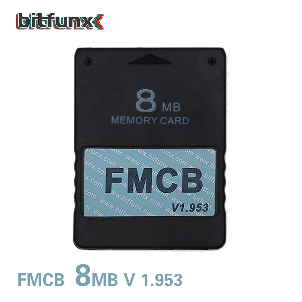 Tarjeta de memoria Bitfunx para consola PS2 Fat, 8MB, 16MB, 32MB, 64MB, V1.953 gratis, McBoot, FMCB, OPL