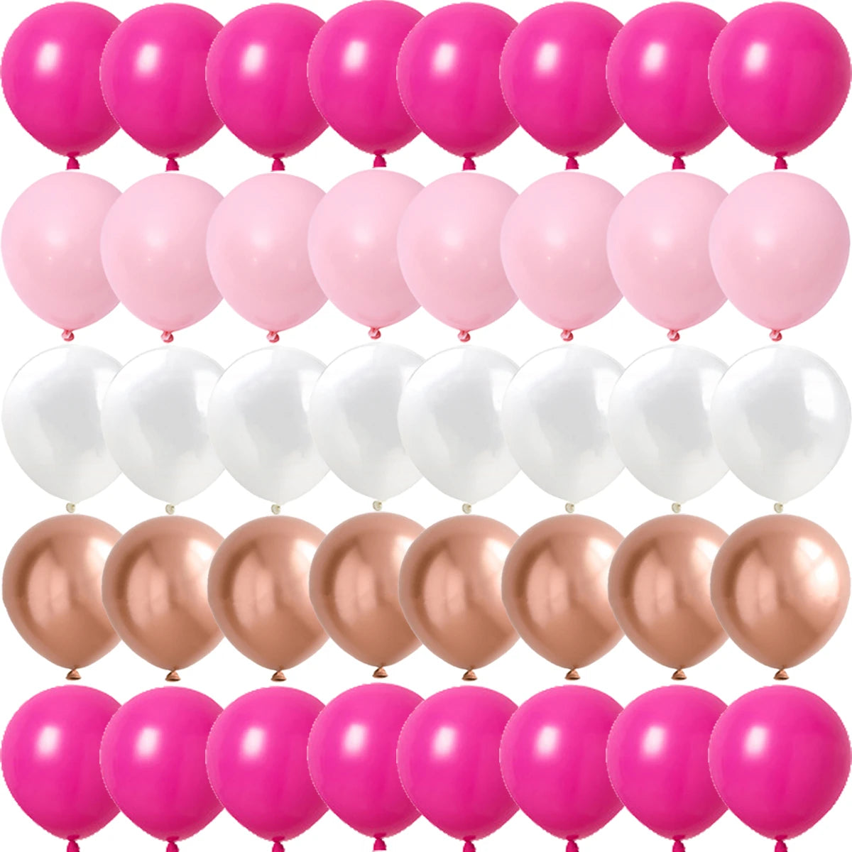 Rose Pink Metal Latex Confetti Confetti Balloons Wedding Decorations Matte Globos New Year Birthday Party Decorations