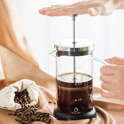 GIANXI-cafetera de Prensa Francesa para el hogar, cafetera de vidrio resistente al calor con filtro, hecha a mano