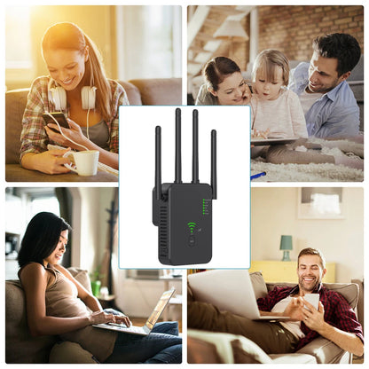 Repetidor WiFi inalámbrico de 1200Mbps, amplificador de señal Wifi de doble banda 2,4G 5G, extensor 802.11ac Gigabit, enrutador WPS