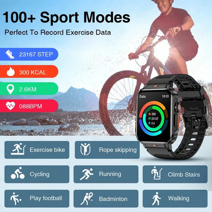 LIGE-Reloj inteligente para hombre y mujer, accesorio de pulsera resistente al agua IP68 con pantalla de 1,95 pulgadas, seguimiento de actividad deportiva y salud