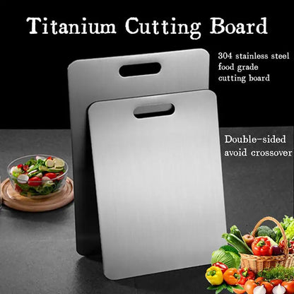 Titanium Cutting Board Lightweight Durable Kitchen Board Chopping Block Easy to Clean for Home Outdoor Camping Picnic