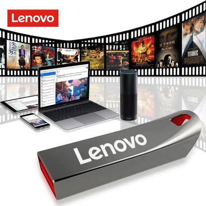 Lenovo-unidad Flash Usb 3,0 de 2TB, Pendrive de Metal de alta velocidad, 1TB, 512GB, 256GB, portátil, resistente al agua