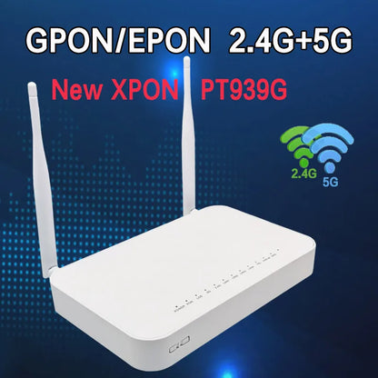 XPON ONU GE-enrutador de fibra óptica, enrutador con 2USB, teléfono HGU, WIFI 100% G y 5G, banda Dual ONT EPON/GPON, versión en inglés, PT939G, 2,4 original, nuevo