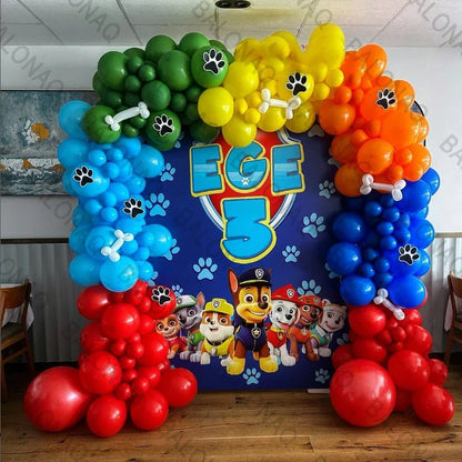 Paw Patrol Latex Balloon Set Number Children's Happy Birthday Party Decoration Arch Garland Kit Baby Shower Globos Balloon Toy