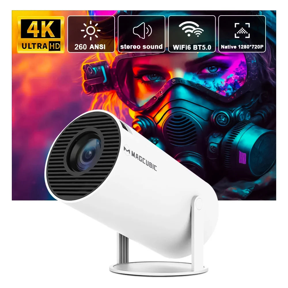 Magcubic-proyector 4K Wifi6 para cine en casa, dispositivo con Android 11, 260, ANSI, WIFI Dual, Allwinner H713, BT5.0, 1280x720P, portátil, para exteriores, HY300 Pro