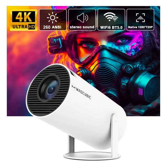 Magcubic-proyector 4K Wifi6 para cine en casa, dispositivo con Android 11, 260, ANSI, WIFI Dual, Allwinner H713, BT5.0, 1280x720P, portátil, para exteriores, HY300 Pro