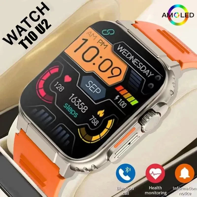 Nuevo reloj inteligente T10 U2 Watch Ultra IWO Watch Ultra NFC Smartwatch Serie 8 Llamada Bluetooth Reloj de fitness inalámbrico de 2,2 pulgadas