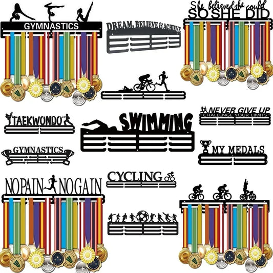 Marathon Race Medal Display Rack, Holder Hanger, Organizer for Wall, Running Sports