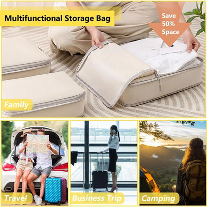 4 Set Packing Cubes for Travel Compression Packing Cube Set Ultralight Compression Packing Cubes Packing Organizer