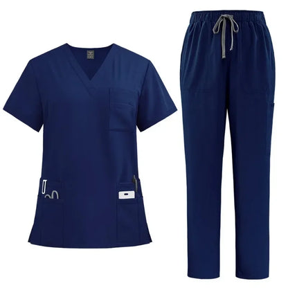 Uniformes médicos unisex para hombres y mujeres, ropa de enfermería, disfraz de belleza, conjuntos de ropa de trabajo para médicos, dentistas, Tops clínicos, Pantalones