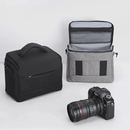 Bolso de hombro de nailon para cámara DSLR, estuche portátil para fotógrafo para Sony, Nikon, Canon, Panasonic, bolso cruzado para equipo