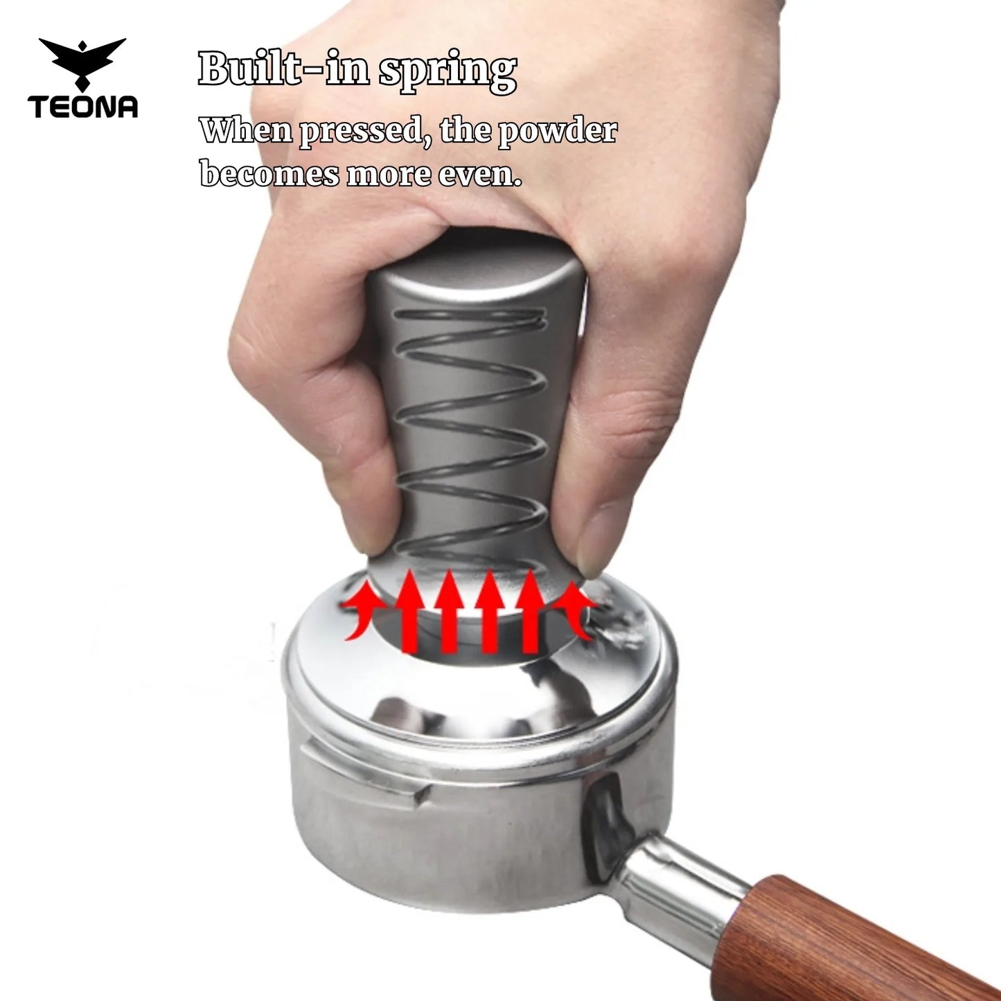 58mm 53mm 51mm Espresso Tamper Barista Coffee Tamper with Calibrated Spring Loaded Stainless Steel Tampers