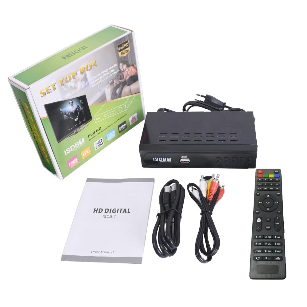 ISDB-T-decodificador de TV Digital terrestre, 1080P, HD, con HDMI y RCA, compatible con televisores inteligentes o antiguos