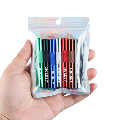 7pcs Aluminum Metal Tube Hose Tube colorful bag Pen Style Smoking Accessories Wholesale Custom Logo